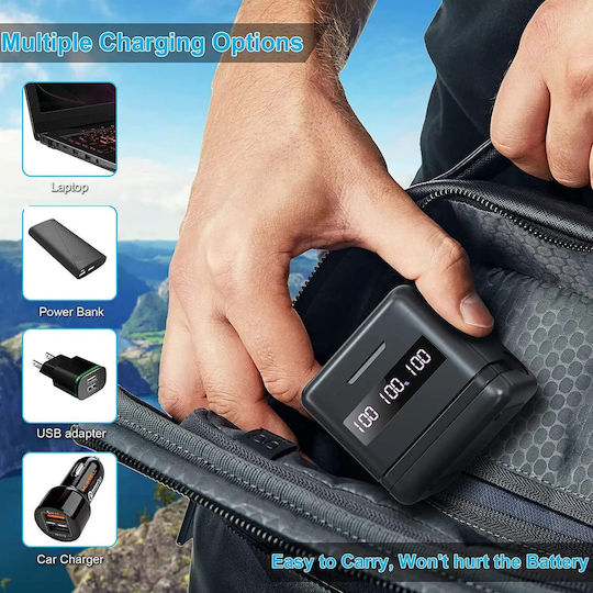 Set 3 Baterii Gopro Hero 10 Hero 9 3 Baterii Reîncărcabile 2000 Mah Stație de Încărcare 3 Canale Indicator Led Usb Usb C Compatibil Gopro Hero Black 10 9 Black