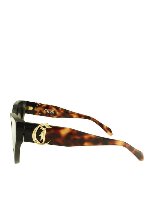 Just Cavalli Women's Sunglasses with Brown Tartaruga Plastic Frame and Black Gradient Lens JC143V 700J