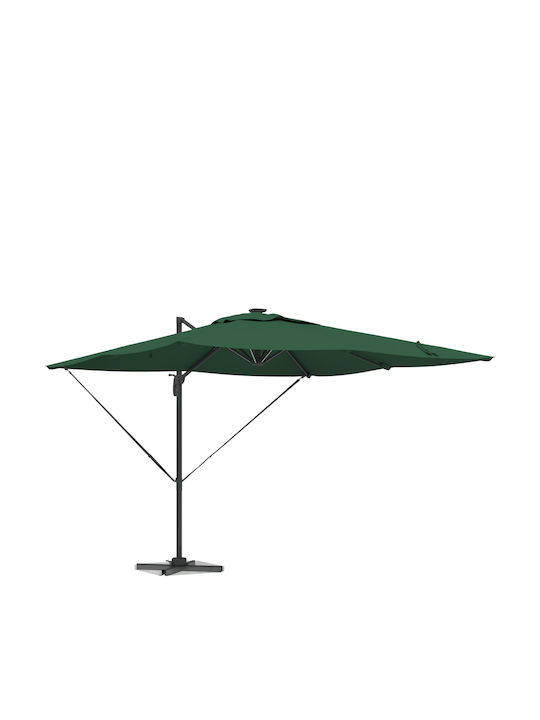 Hanging Aluminum Garden Parasol Green 2.7x2.7xHeight 2.7m