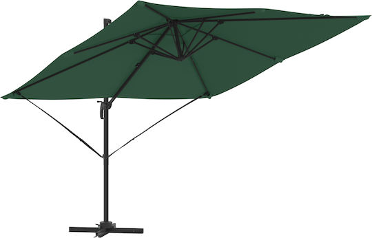 Hängender Aluminium Garten- und Terrassen-Sonnenschirm Grüne 2,86x2,85xHöhe 2,65 m