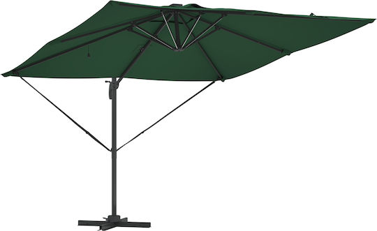 Hängender Aluminium Garten- und Terrassen-Sonnenschirm Grüne 2,7x2,7xHöhe 2,7 m