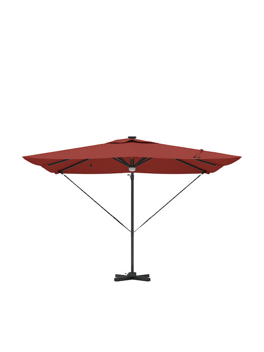 Hanging Circular Aluminum Orange Parasol Φ2.7xY2.7m