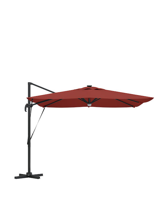 Hanging Circular Aluminum Orange Parasol Φ2.7xY2.7m