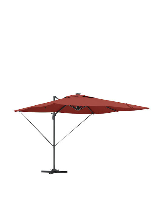 Hanging Circular Aluminum Orange Parasol Φ2.7xY2.7m