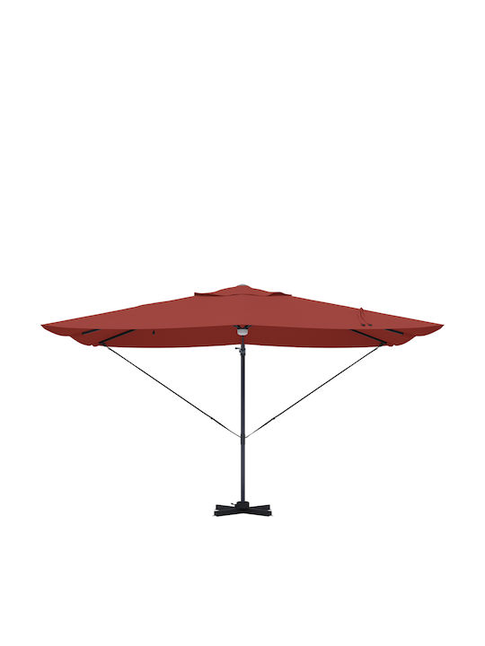 Hanging Circular Aluminum Orange Parasol Φ1xY2.65m