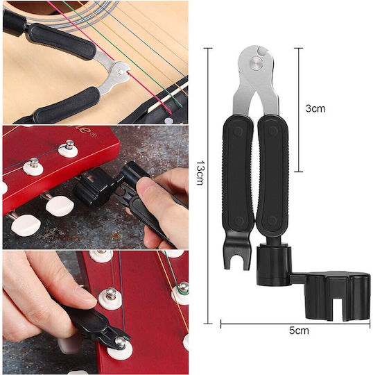60-teilige Zubehörteile für Gitarre Stimmgerät Capo Saitenwickler Gitarrensaiten Nägel Plektren Fingerprotektoren Krallenplektren