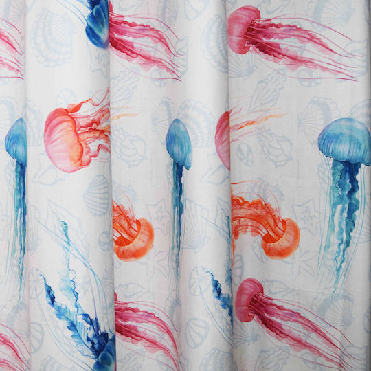 Decocraft Curtain with Grommets Digital Blue 140x260cm