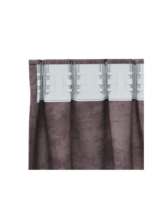 vidaXL Set Window Curtains With Brown Pencil Pleat 140x140cm