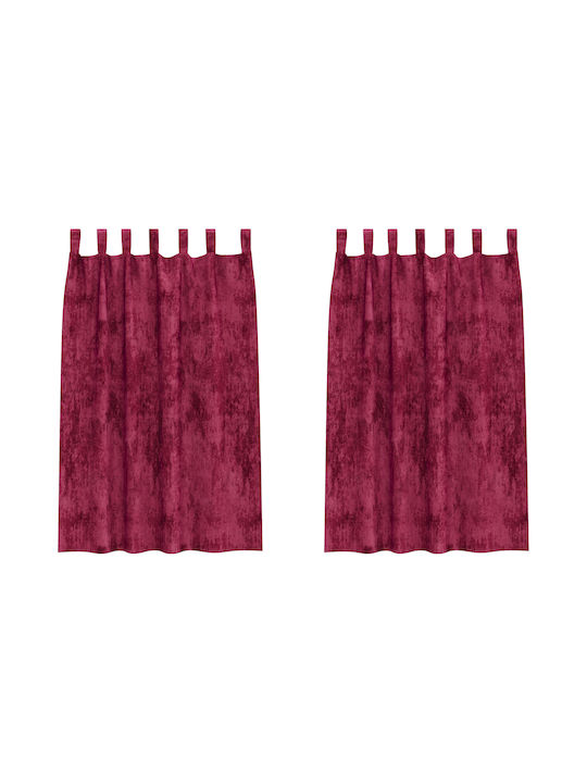 vidaXL vidaXL Vorhänge Fenster mit Oberer Registerkarte Rote 140x175cm
