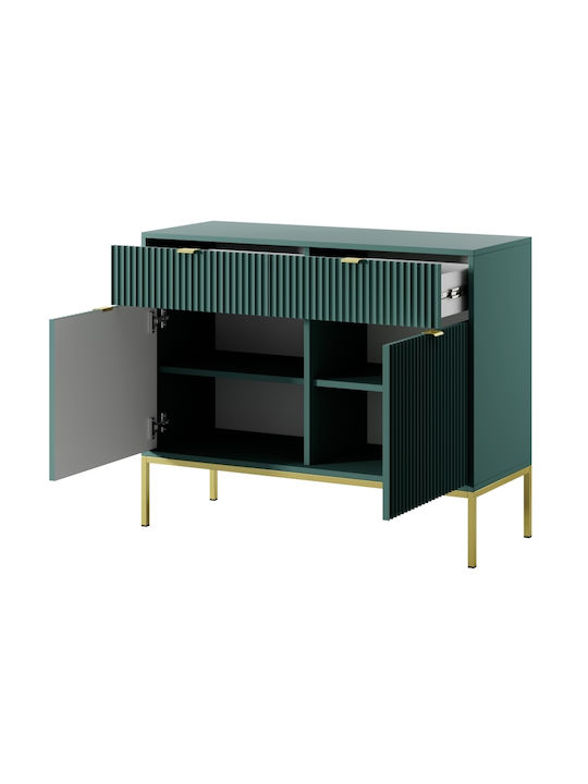 Bufet Nova cu Sertare Green + Gold 104x39x83cm