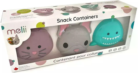 Set 3 Containere Pentru Alimente Pentru Copii Bulldog Shark Cat Box