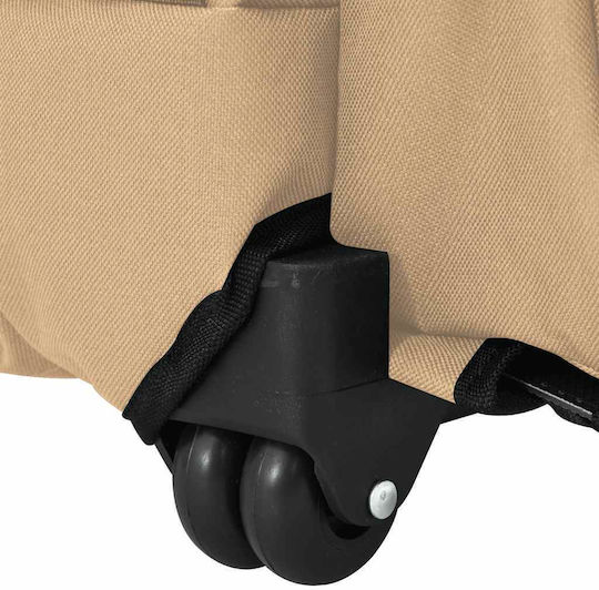 vidaXL Dog/Cat Carrying Beige Stroller for 20kg Pets L57xW48xH32cm