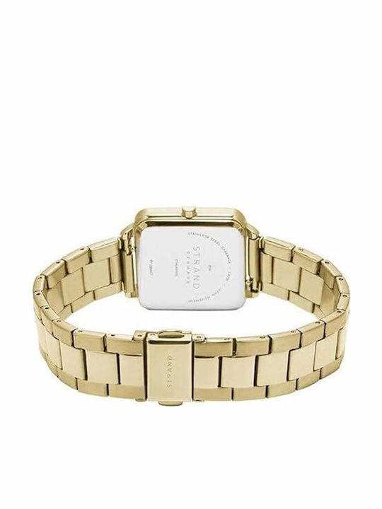 Strand by Obaku Women's Watch with Gold Metal Bracelet