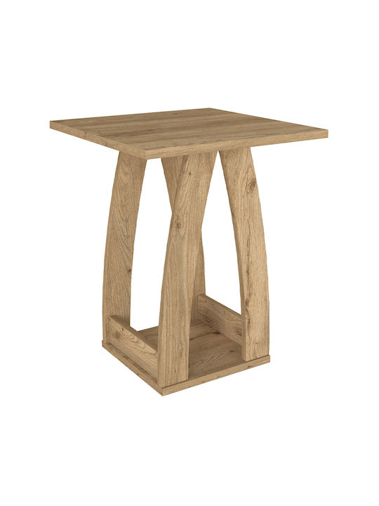 Square Side Coffee Table Deros Wooden Sepet Oak W45xL45xH56cm