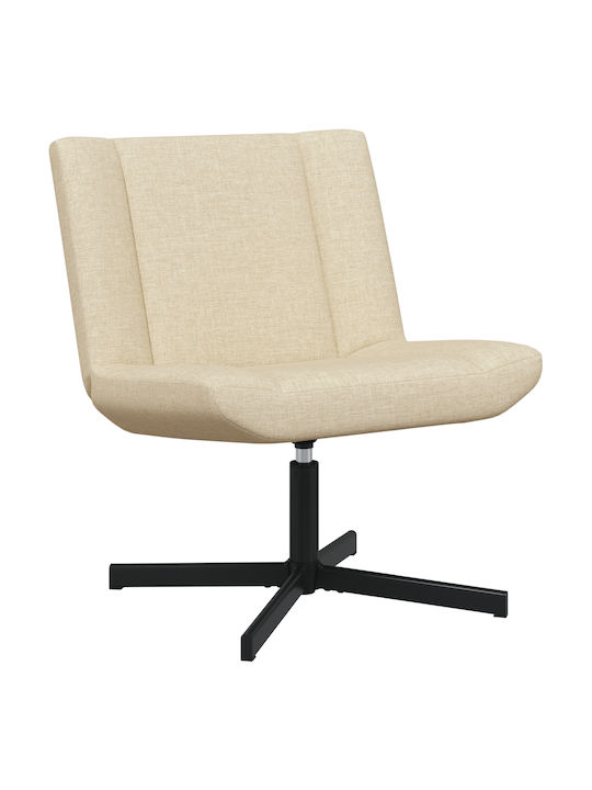 Rotativă Scaun Vizitator în Culoare Bej 63x75x76cm 1buc