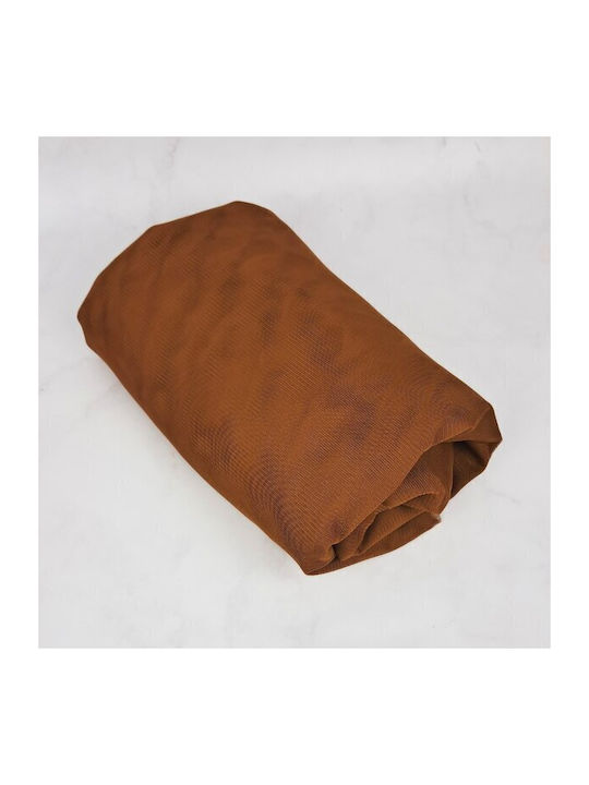 Ntampoudis Decoration Fabric Tulle 150x500cm Tabac Brown