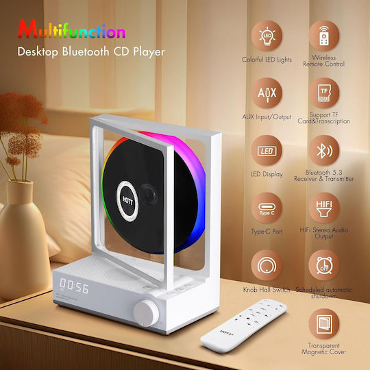 Sistem Audio Portabil Cu CD Bluetooth Alb