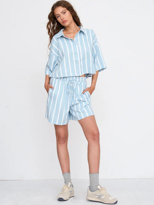 Women's T-shirt Striped Blue