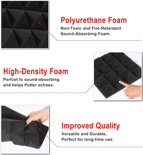 Set of Sound Absorbing (24pcs) 25cm x 25cm x 50mm