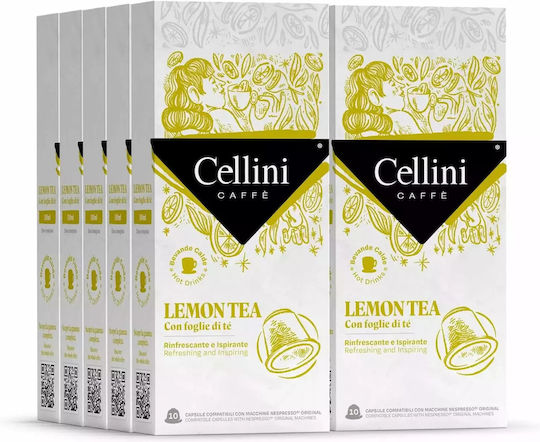 Cellini Ceai Negru cu Lămâie 10 Capsule Compatibile Nespresso