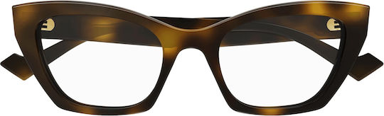 Gucci Women's Acetate Butterfly Frame Brown GG1334O 002