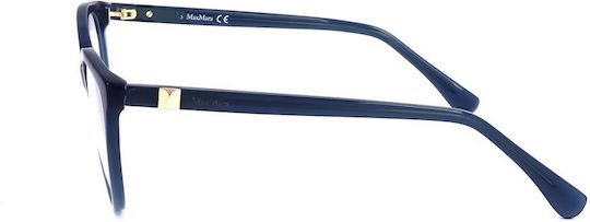 Max Mara Weiblich Brillenrahmen Katzenauge Blau MM 5024 090