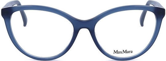 Max Mara Weiblich Brillenrahmen Katzenauge Blau MM 5024 090