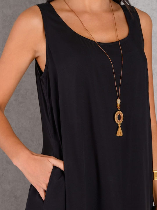 Summer Midi Dress for Wedding / Christening Black