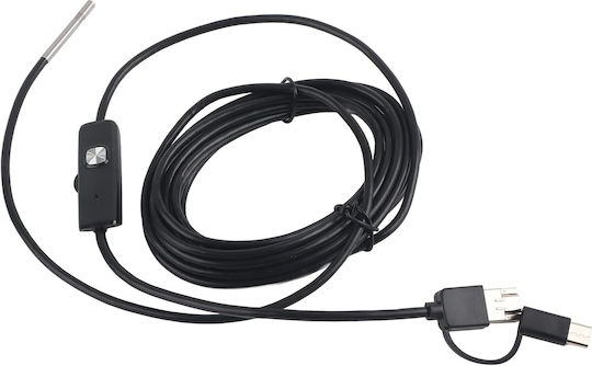 Industrielle Endoskopkamera 3,9 Mm Inspektionskamera Hd 1280 X 720 3,5 M Semi-flexibles Usb Kabel 6 LEDs Einstellbare Helligkeit 70-Grad Weitwinkel Ip67 Wasserdicht Kompatibel mit Android Pc