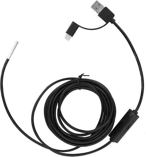 Industrielle Endoskopkamera 3,9 Mm Inspektionskamera Hd 1280 X 720 3,5 M Semi-flexibles Usb Kabel 6 LEDs Einstellbare Helligkeit 70-Grad Weitwinkel Ip67 Wasserdicht Kompatibel mit Android Pc