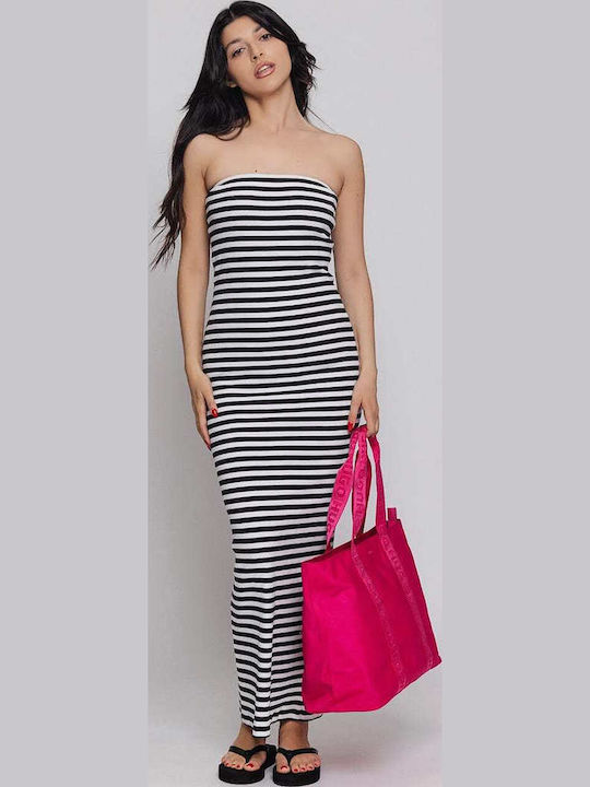 Summer Maxi Dress Black/White
