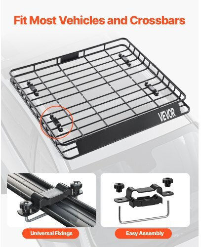 Vevor Steel Car Roof Rack 109.22x127cm