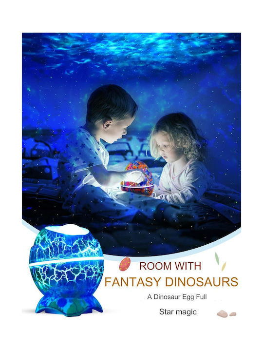 LED Kinderprojektorlampe Dinosaur Egg Style Beige