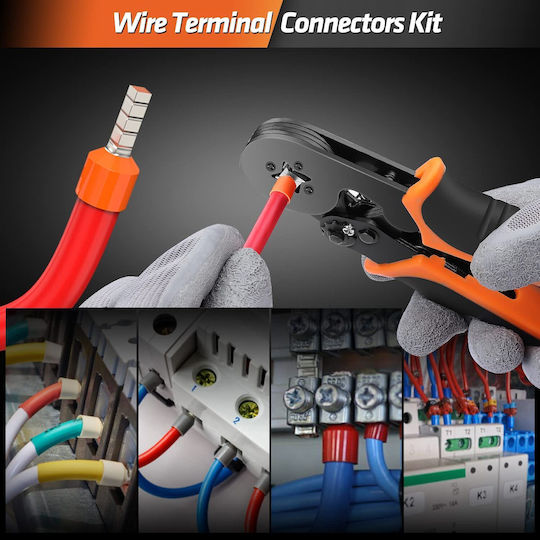 Connector Pin Crimping Tool Set 1350 Conductor Terminals 0.5-10 Mm² 24 Types Professional Storage Transport Case