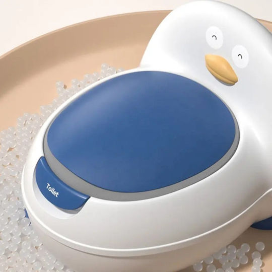 Potty Bowl with Lid Blue