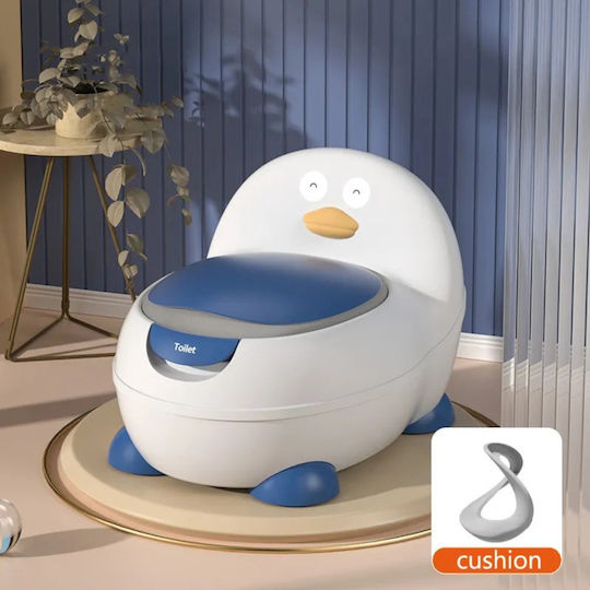 Potty Bowl with Lid Blue