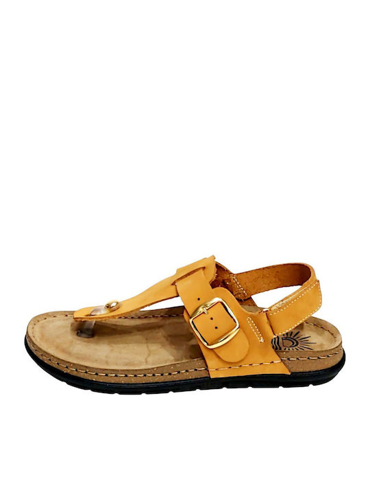 Women's Flat Sandals in Brown Color