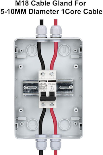 Comutator Automat Solar de Siguranță 30a Dc 12v-dc400v Ac 90v-400v 2 Poli Sisteme Fotovoltaice Comutator Automat În Cutie de Siguranță Waterproof Ip65