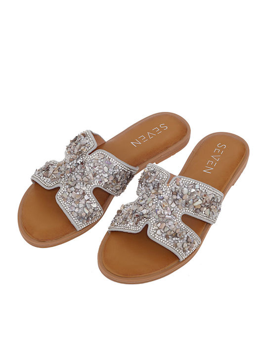 Women's Flat Sandals in Gray Color