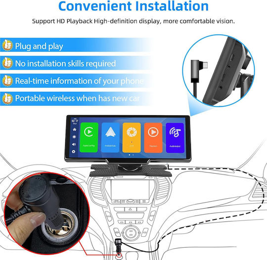 Ecran Tactil 9.3" Multimedia Pentru Tabloul De Bord Auto Cu Apple CarPlay / Android Auto / Bluetooth / GPS