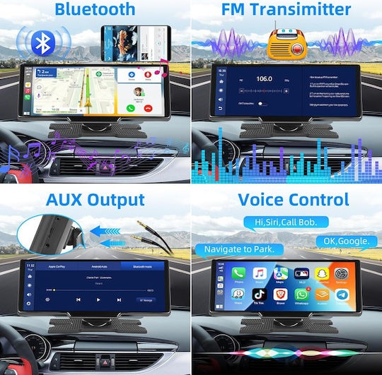 Ecran Tactil 9.3" Multimedia Pentru Tabloul De Bord Auto Cu Apple CarPlay / Android Auto / Bluetooth / GPS