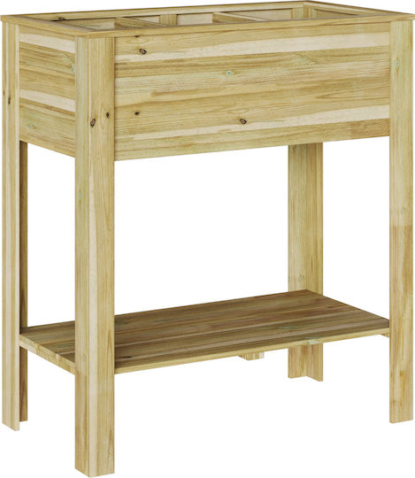 vidaXL Raft pentru ghiveci Lemn Verde / Bej 85bucx46bucx94buccm.