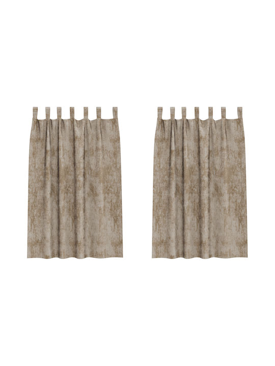 vidaXL Set Vorhänge Fenster mit Oberer Registerkarte Ecru 140x175cm