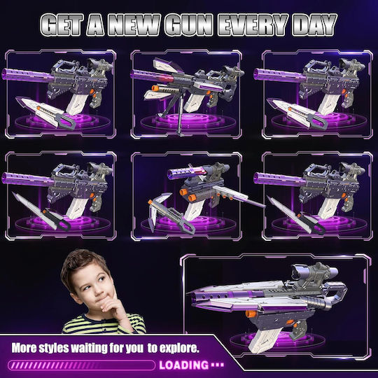 Set Sniper Blaster Pistoale de Jucărie Multifuncționale cu Foaie de Spumă Pistol Compatibil Nerf Darts Baterie Reîncărcabilă 100 Proiectile Accesorii pentru Vânătoare