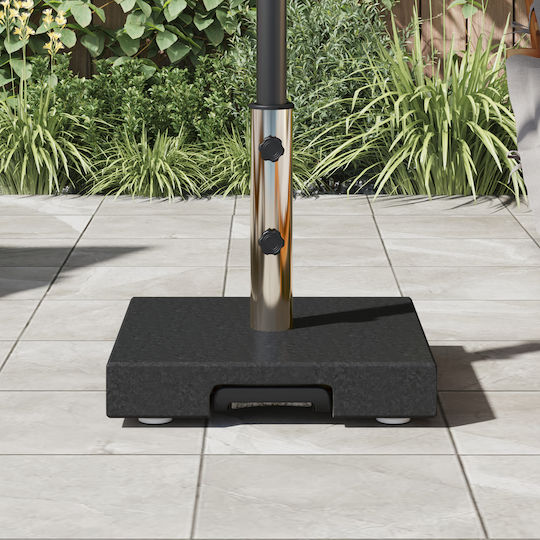 vidaXL Stand de umbrelă din Ciment Negru