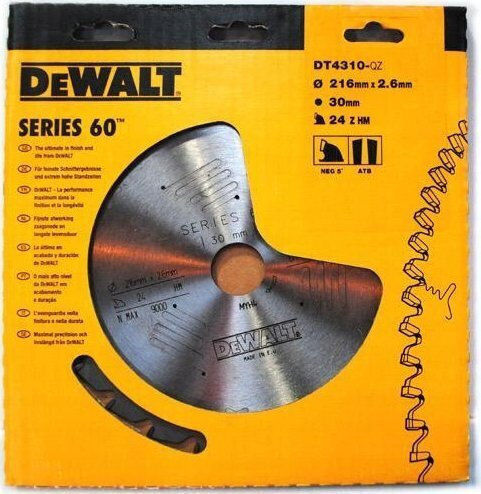DEWALT Δίσκος Κοπής Ξύλου με 48 Δόντια 250mm