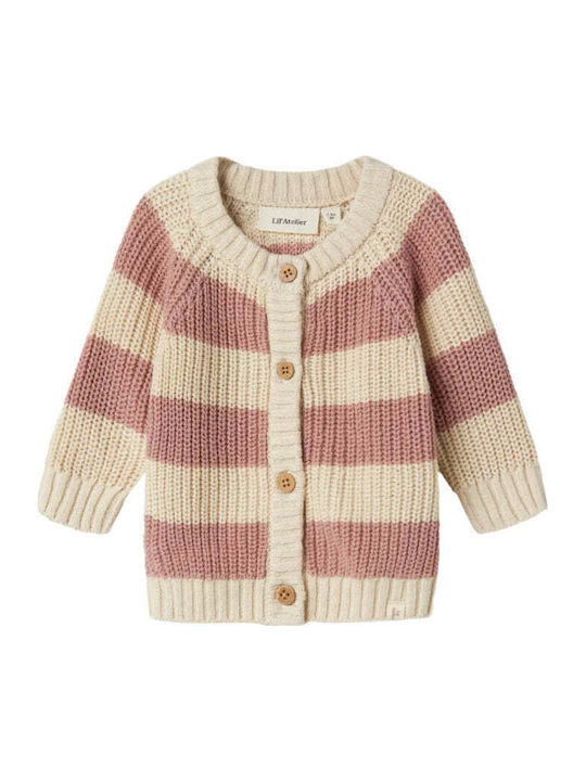 Kinderstrickjacke Baumwolle Rosa