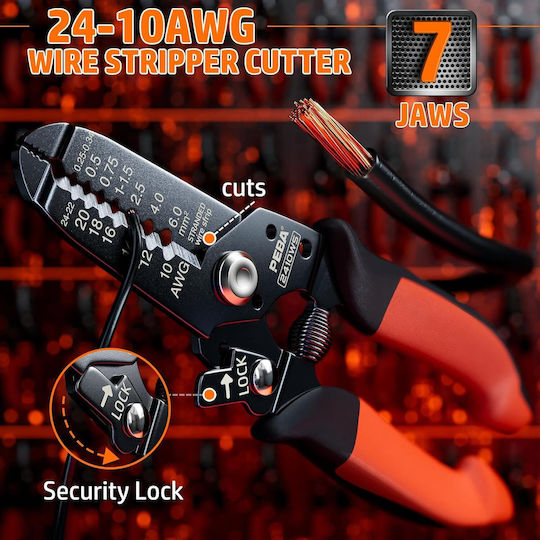 Crimping Pliers for Cross-Section Range 0.25 - 2.5mm²