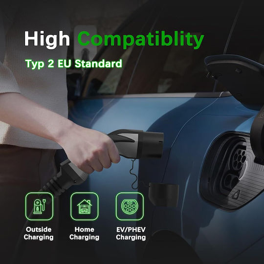 Καλώδιο Φόρτισης Τριφασικό 10m Type 2 - Type 2 B0BW8X5LZG