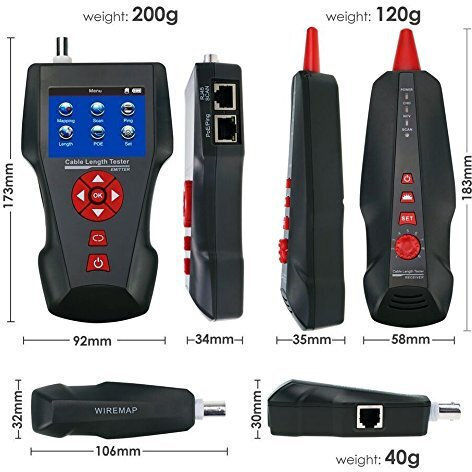 B01934ELIA Network Cable Tester RJ45 / RJ11 / BNC / USB